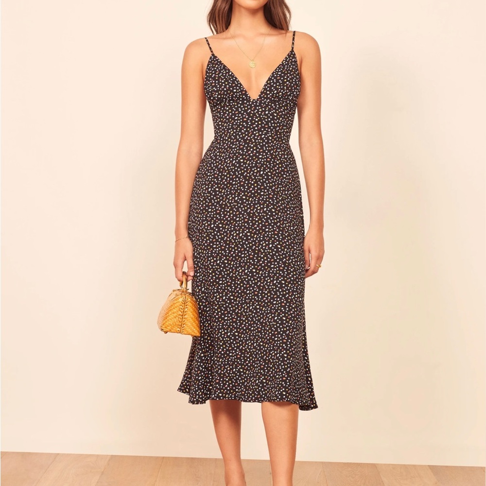 Reformation Dove dress Confetti print, EUC size 10